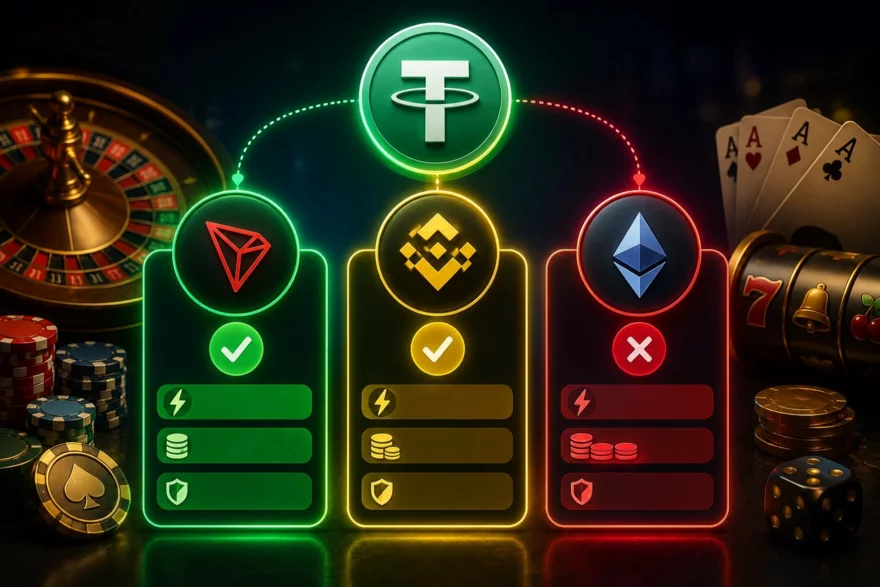 Jakou síť pro USDT zvolit při vkladu do casina? TRC20, ERC20 nebo BEP20