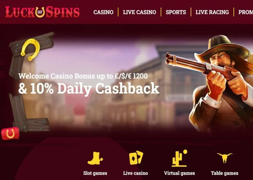 Luck Of Spins recenze ☑️ | 300% do výše 1200 € 🔥