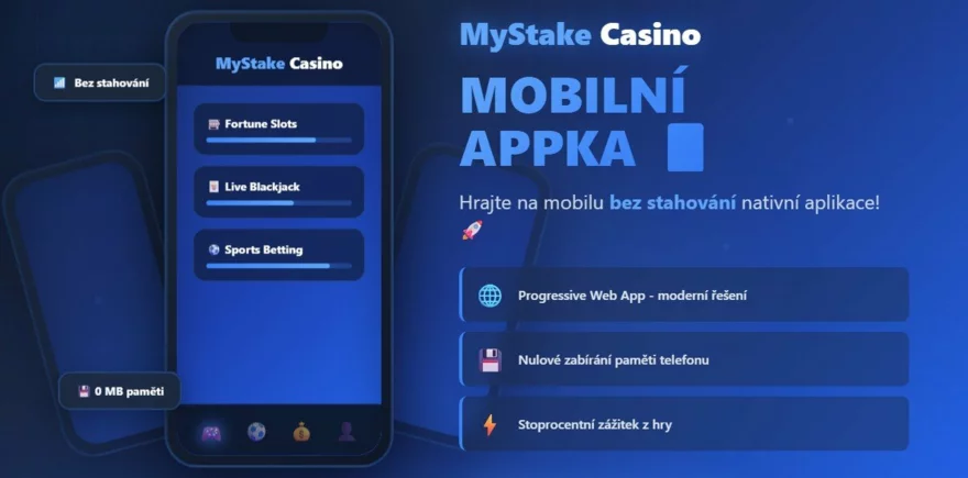 Mobilní aplikace MyStake 📱 Jak hrát na mobilu i bez nativní appky! 🚀