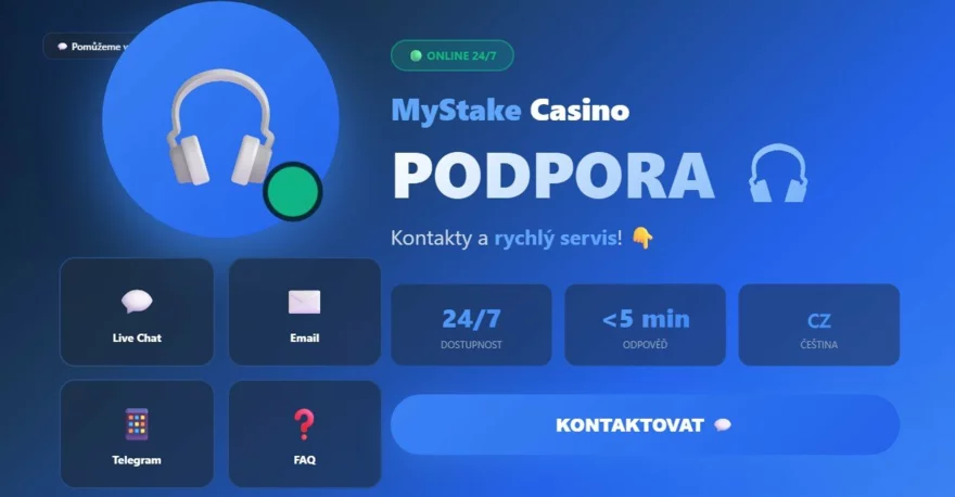 Zákaznická podpora MyStake ➡️ Kontakty a zkušenosti s casinem! 💥