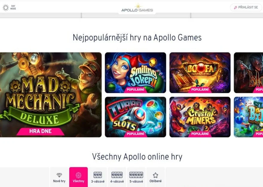 Recenze online automatů od Apollo Games
