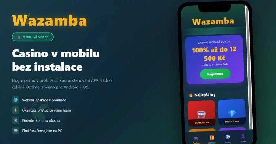 Wazamba na mobilu: jak hrát na Androidu a iOS bez komplikací 📲