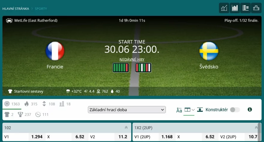 švédsko vs. francie