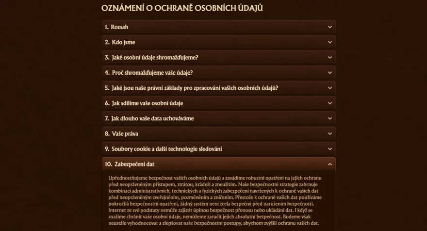 AmunRa zabezpečení