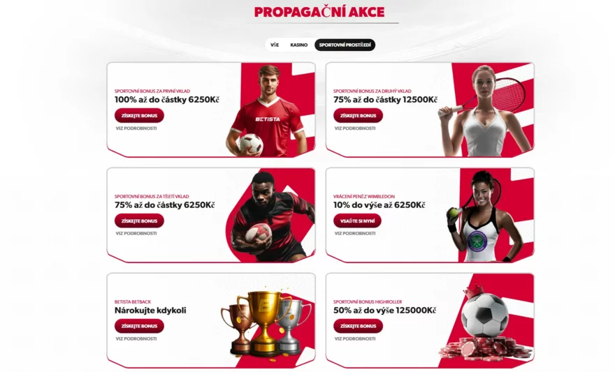 Betista: Nabídka bonusů