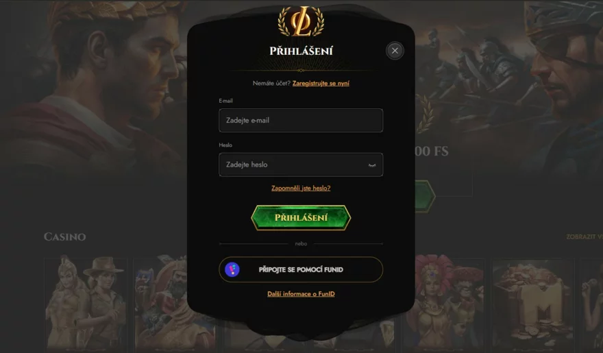 Legiano přihlášení / login