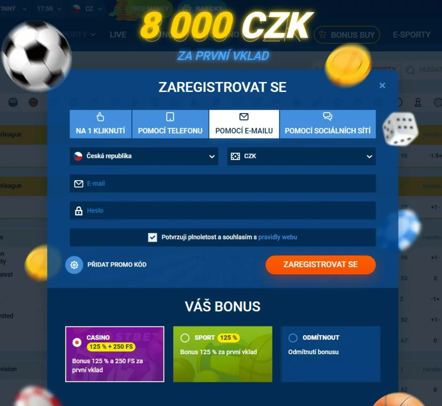 MostBet uvítací bonus