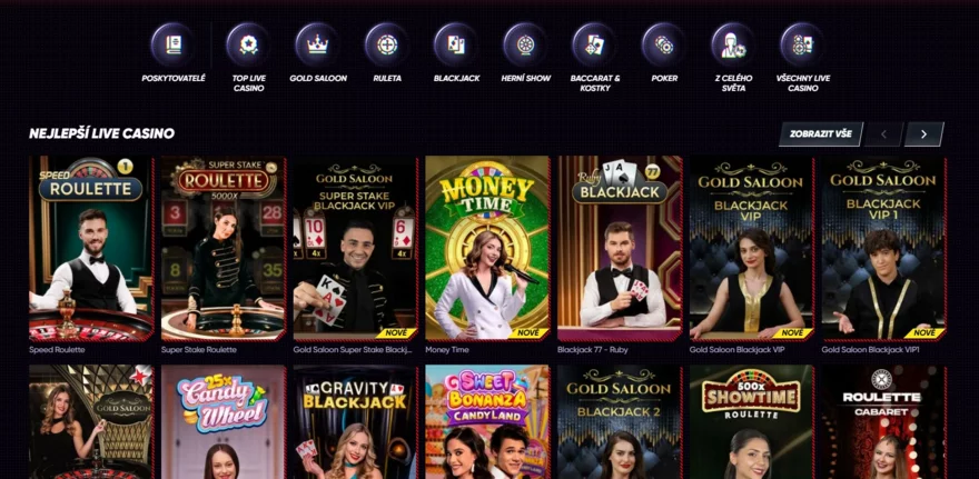 Quickwin live casino: nabídka