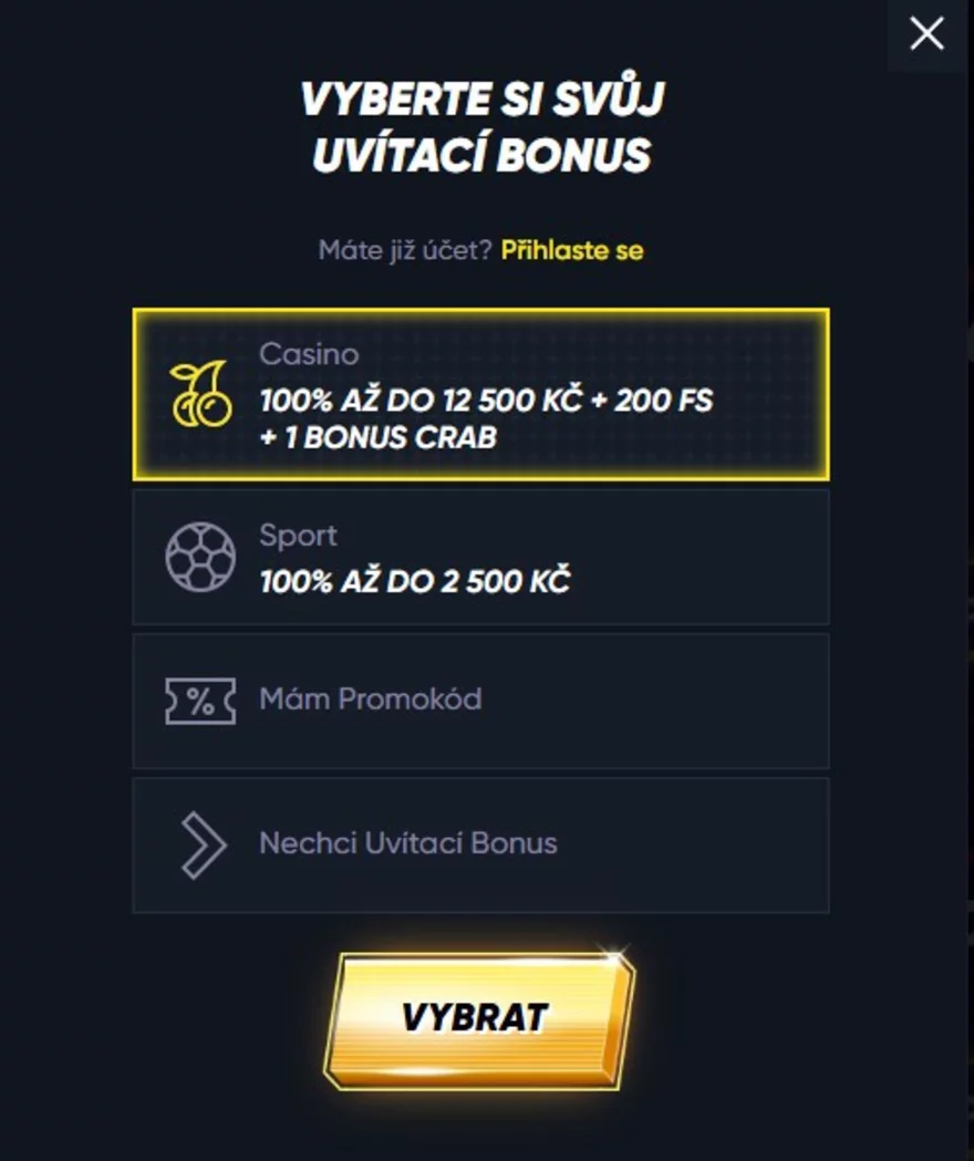 Quickwin registrace a bonusy