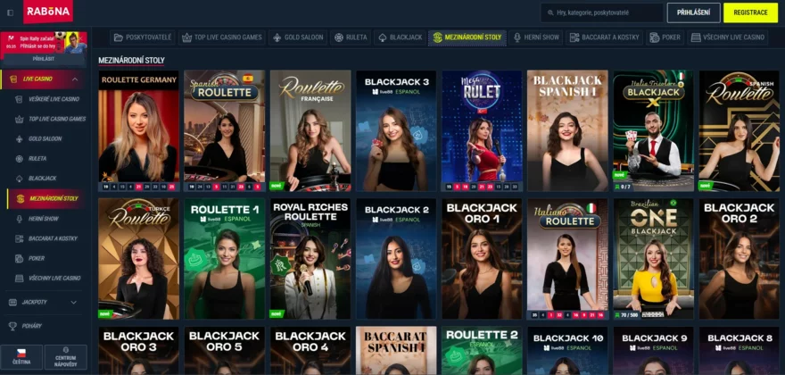 Rabona mezinárodní stoly