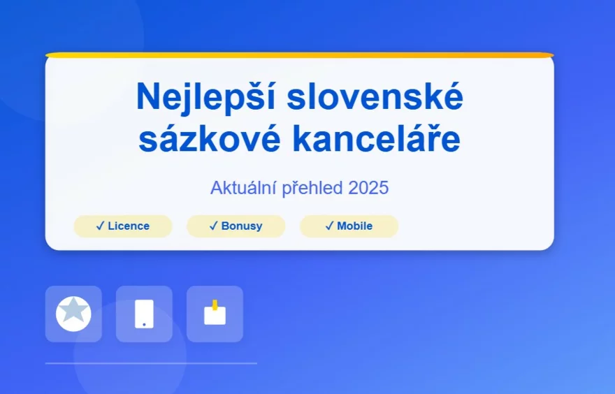 Nejlepší sázkové kanceláře na Slovensku