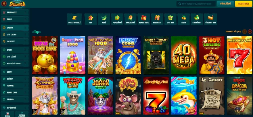 Spinanga nabídka casino