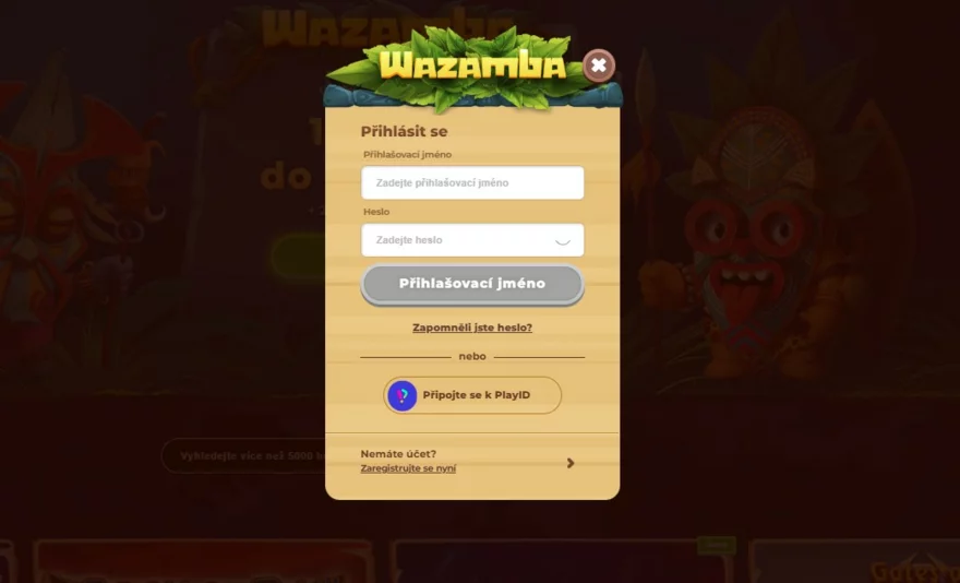 Wazamba login