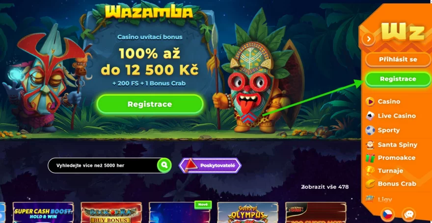 Wazamba: Kde se registrovat