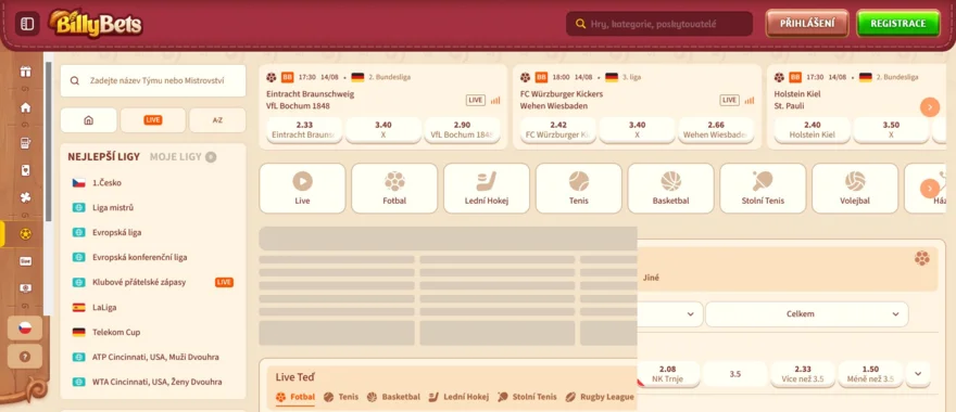 billybets krypto sázková kancelář
