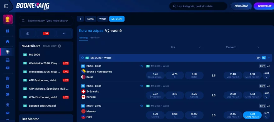 boomerang bet sázková kancelář