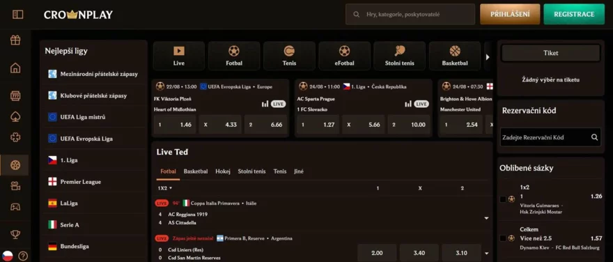 crownplay sportovní sázení