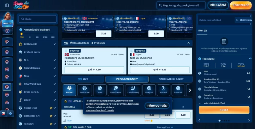 dudespin sportovní sázení