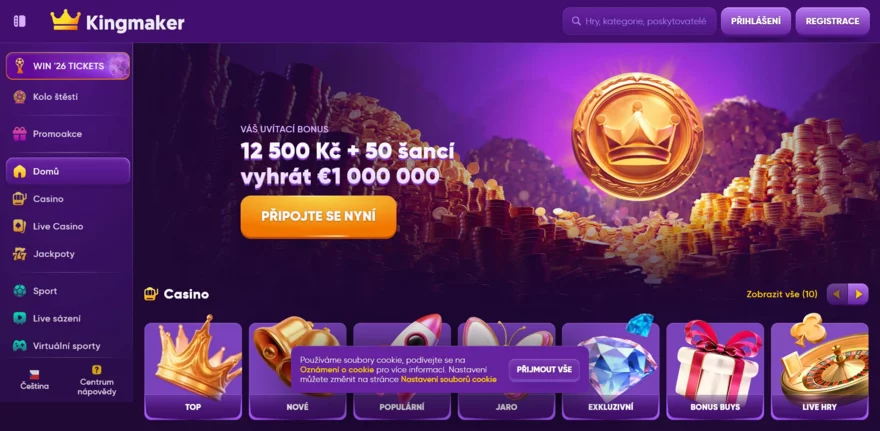 kingmaker zahraniční casino