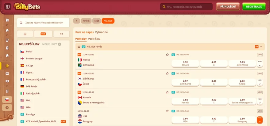 billybets sázková kancelář ms 2026