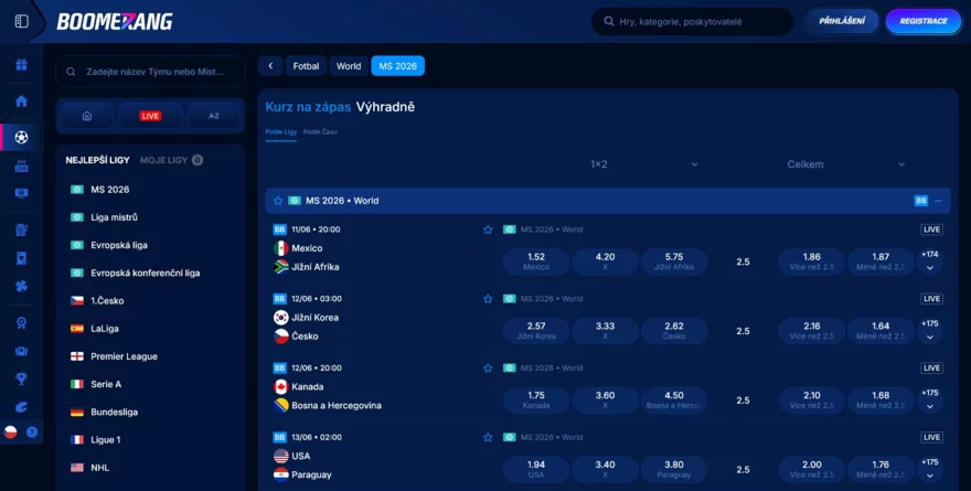 boomerang bet sázkovka