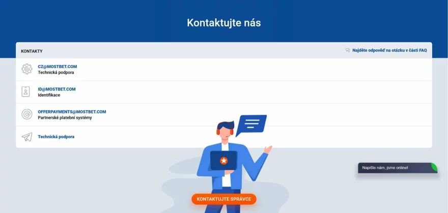 mostbet casino zákaznická podpora
