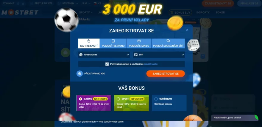 mostbet casino registrace