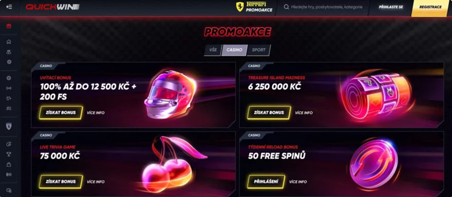 quickwin casino promoakce pro nízký vklad