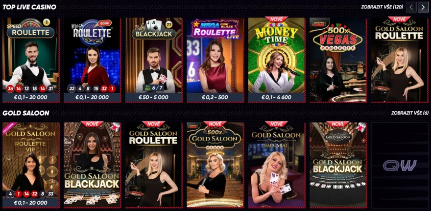 quickwin živé casino