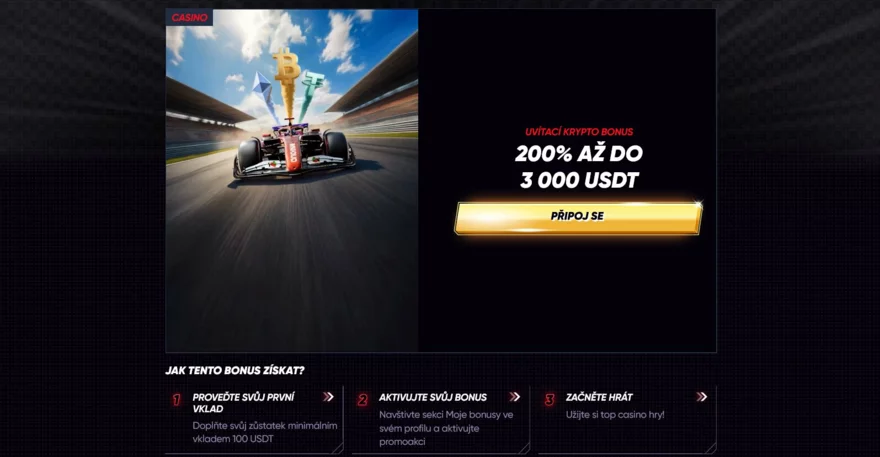 quickwin uvítací kryptoměnový bonus pro casino