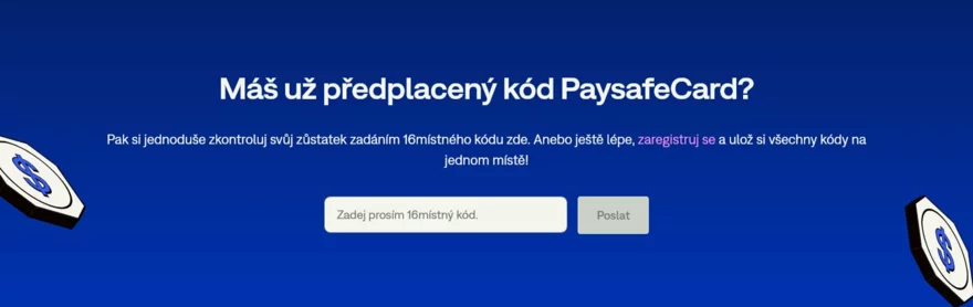 předplacený kupon paysafecard