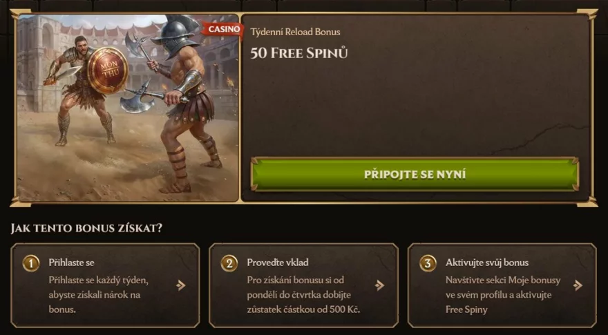 lanista free spiny bonus