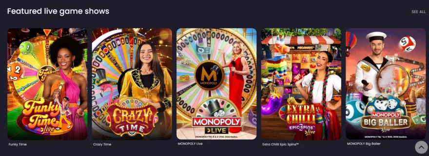 herní shows casino od evolution