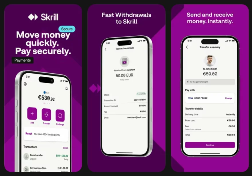 skrill aplikace jak vypadá