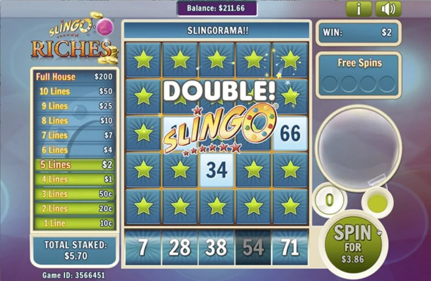 slingo riches hra