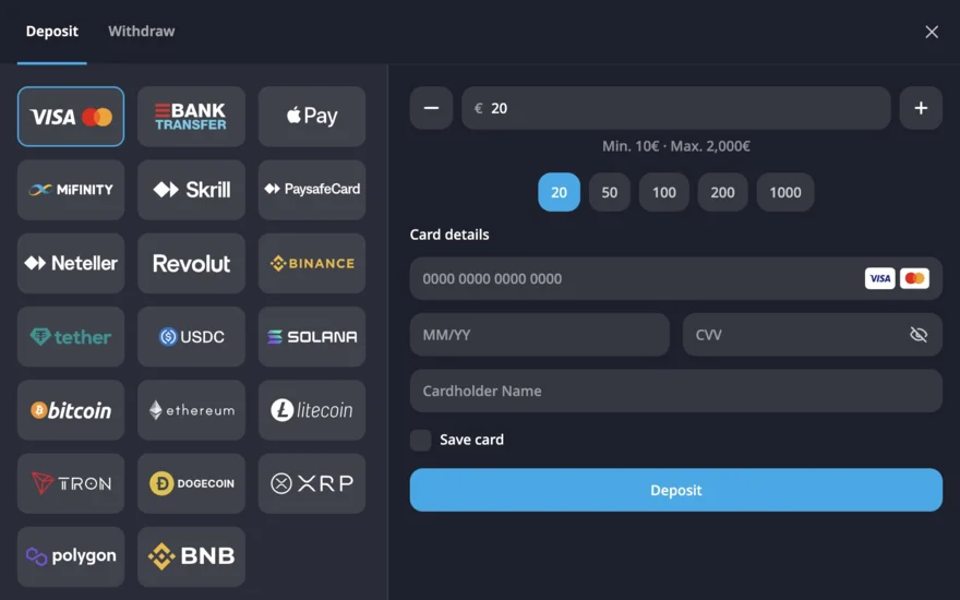 mystake deposit