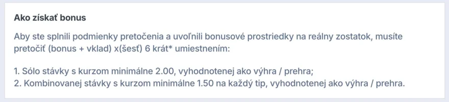 zoccer sport bonus podmínky