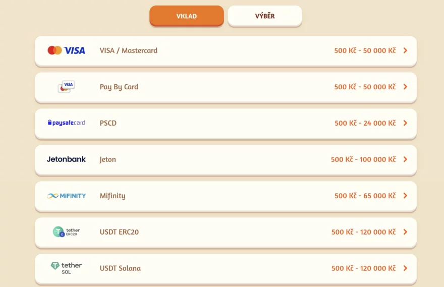 billybets casino platebni metody