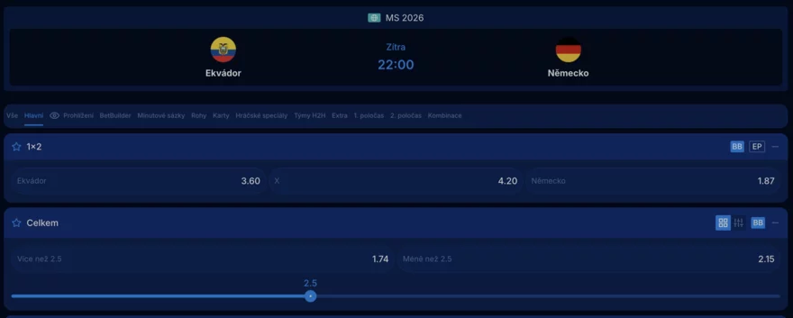 ekvador vs nemecko ms fotbal 2026 boomerang