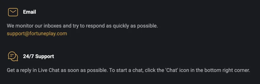 fortuneplay support