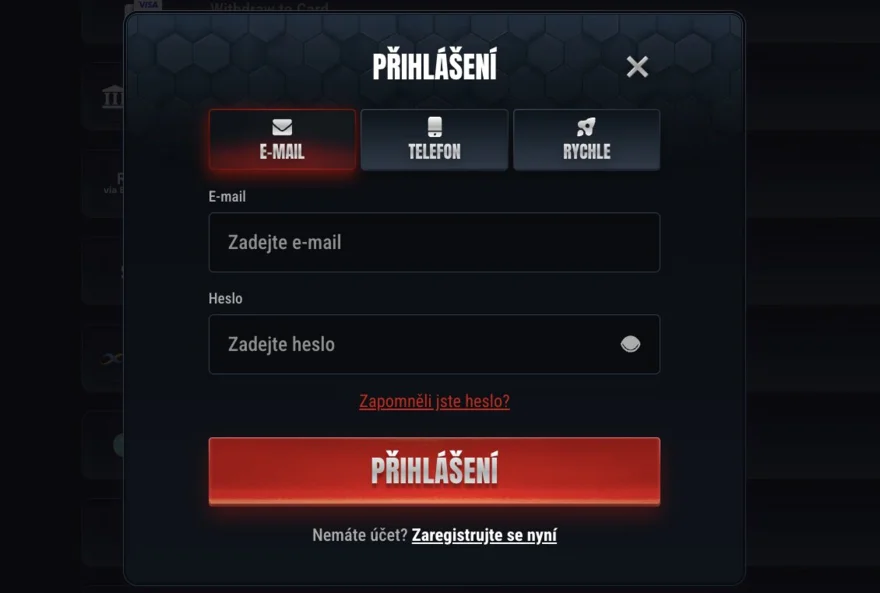 glorion přihlášení