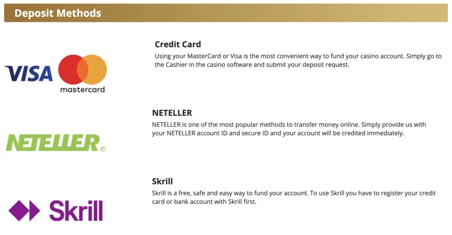 golden euro casino platební metody