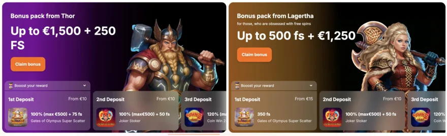 hitnspin welcome bonus