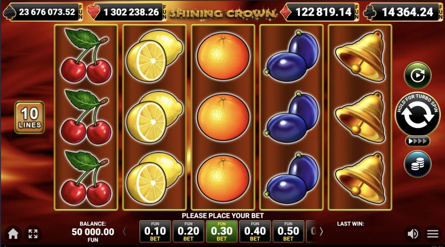 shining crown automaty zdarma