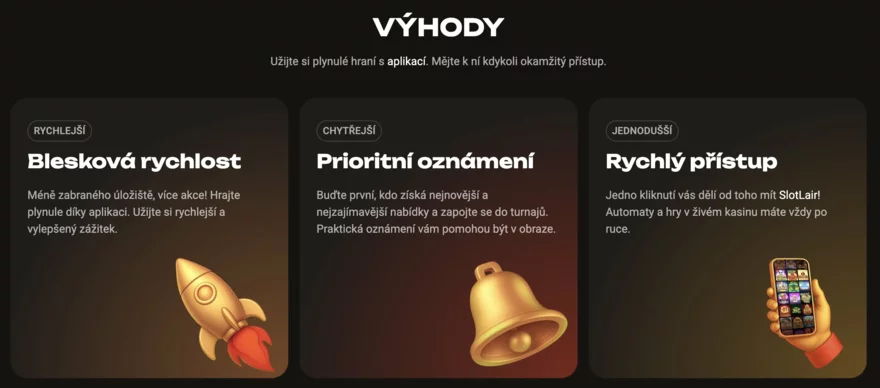 slotlair mobilní aplikace