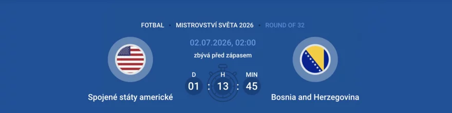 usa vs bosna ms fotbal 2026
