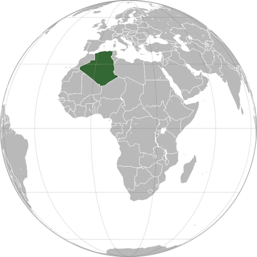Alžírsko - mapa
