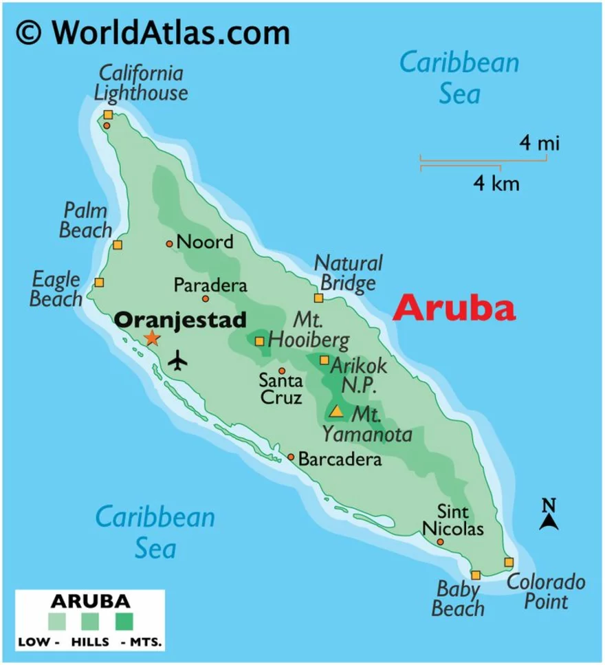 Aruba - mapa