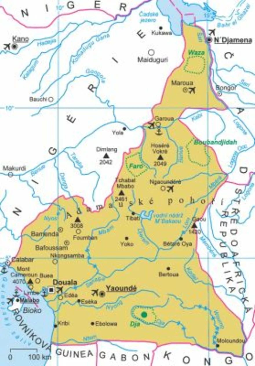 Kamerun - poloha - detail