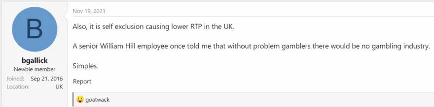 Online casino fórum - vlákno - příspěvek